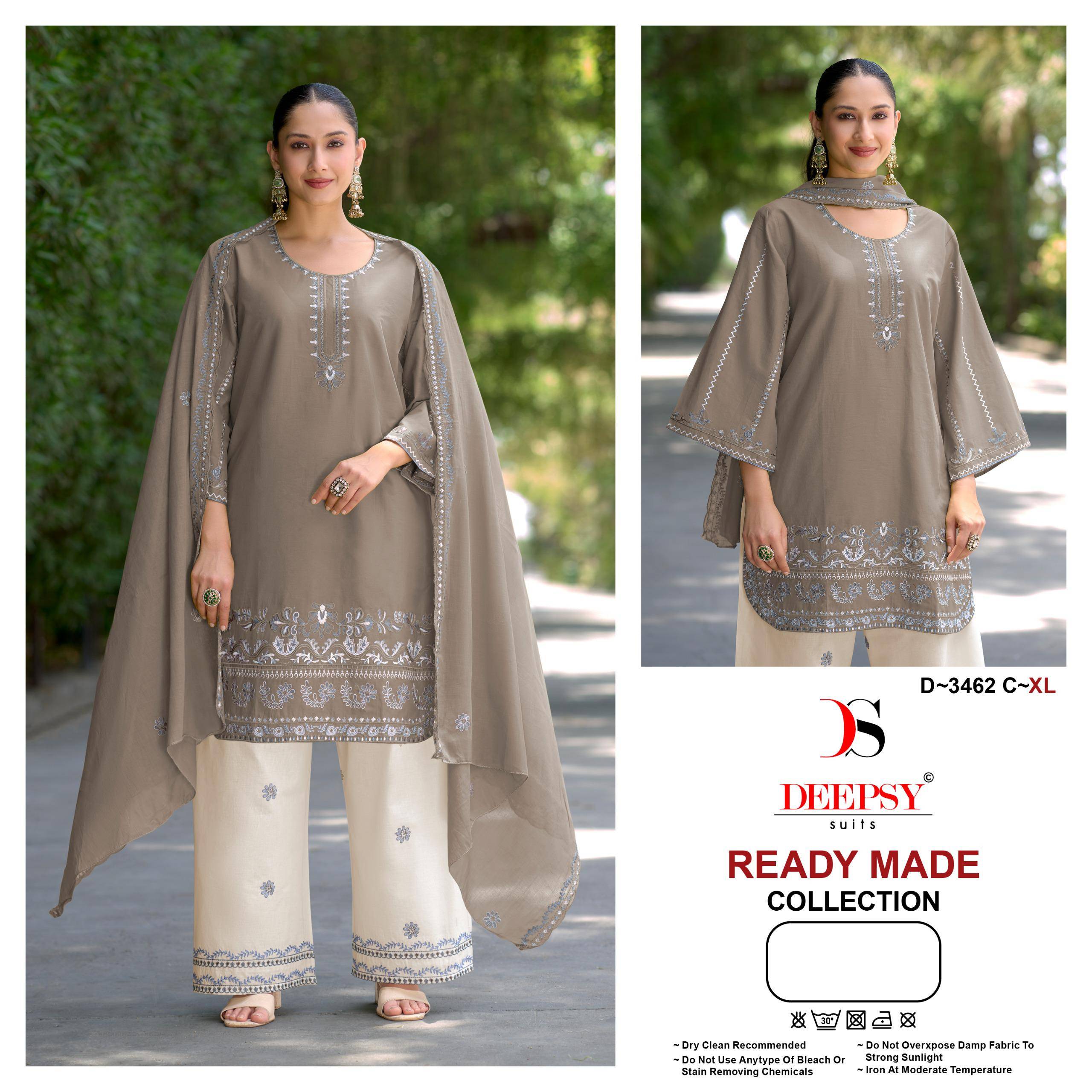 3462 colors by DEEPSY SUITS 3462-A TO 3462-D SERIES Pakistani Stylish Embroidered Ready made PURE COTTON COLLECTION At Wholesale Price